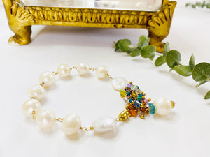 Crystal pearls bracelet
